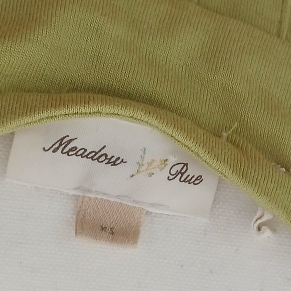 Anthropologie Meadow Rue Pleated Swing Tunic Tank Top Lime Green Size XS - Picture 6 of 7